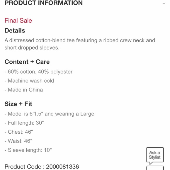 ✨ONLY 1 LEFT!✨NEW Forever 21 Men Distressed Cotton-Blend Tee - Picture 7 of 8